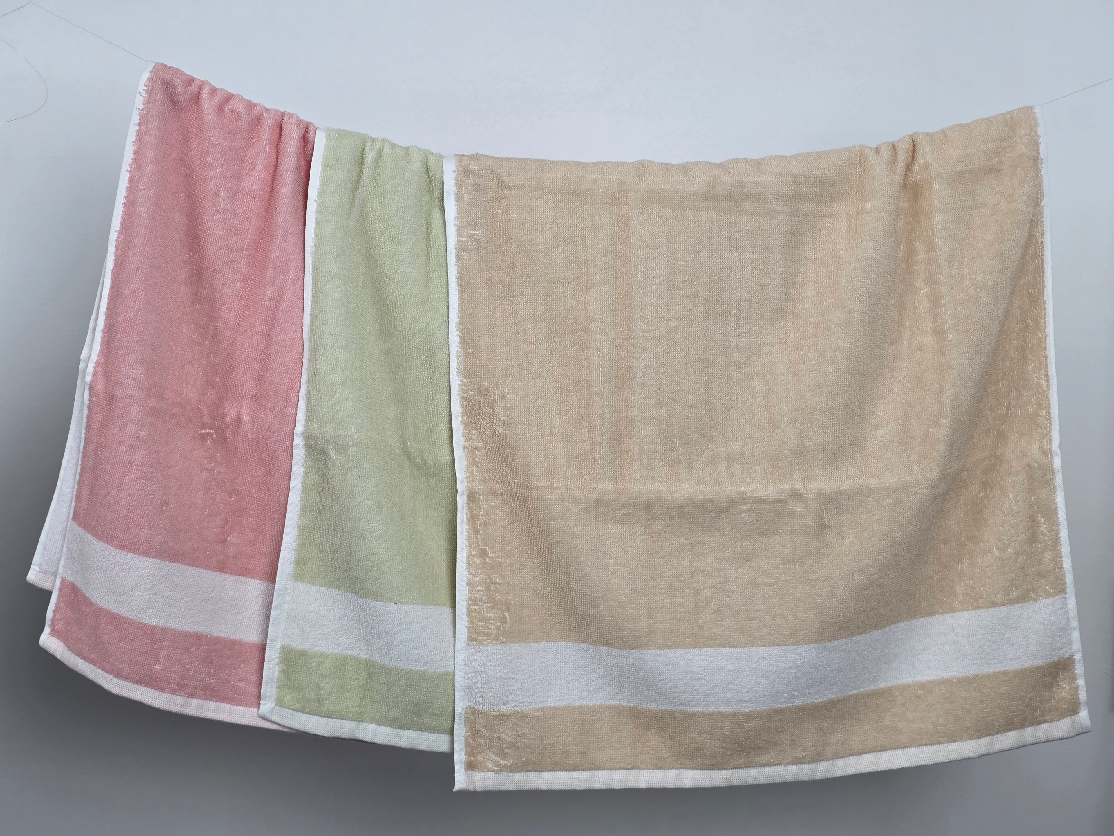 Lot de 6 serviettes d’invités bicolore réversible - Ocean