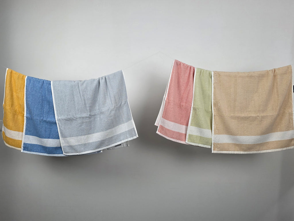 Lot de 6 serviettes d’invités bicolore réversible - Ocean