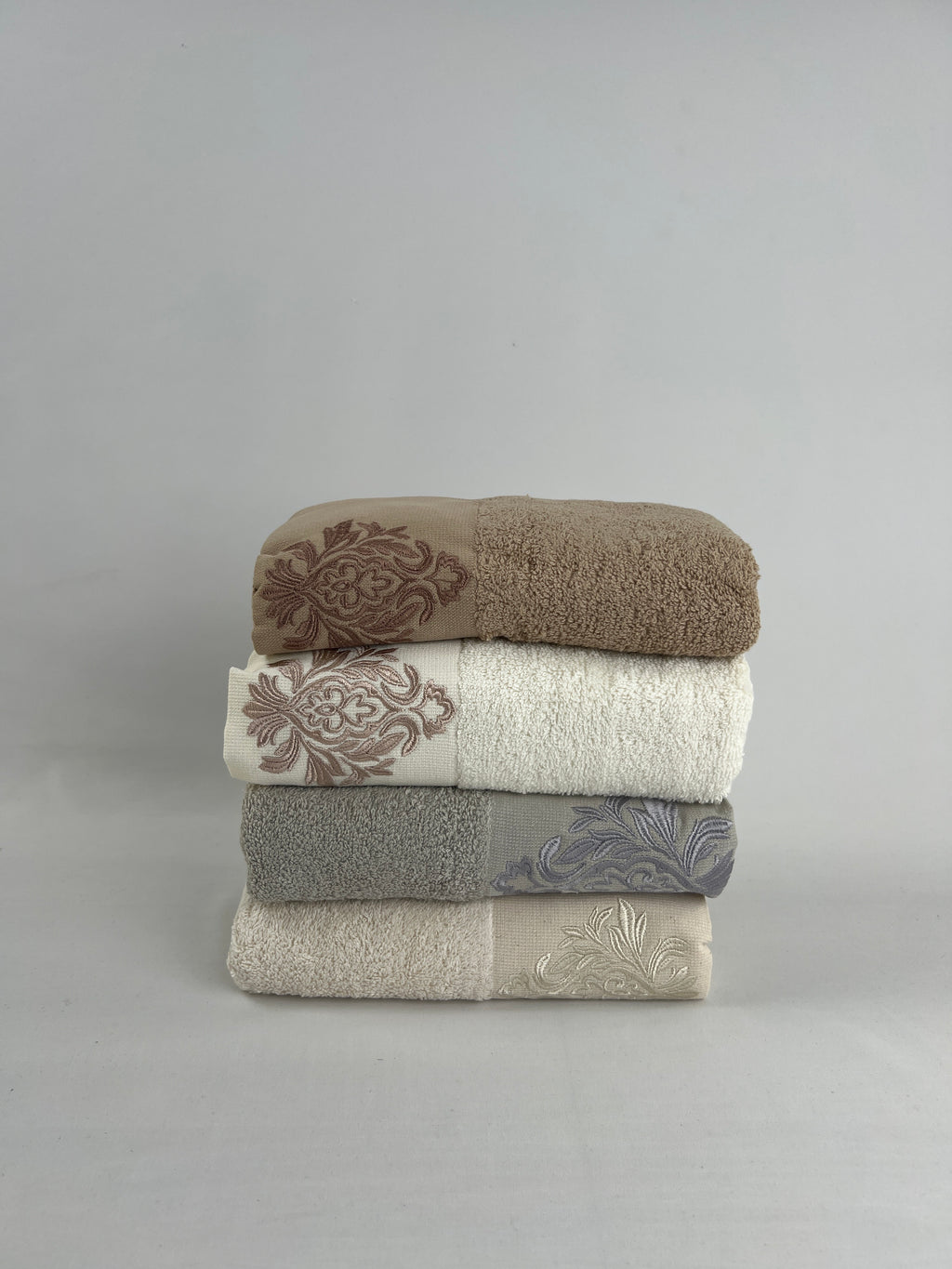 Lot de 4 serviettes d’invités Brodées