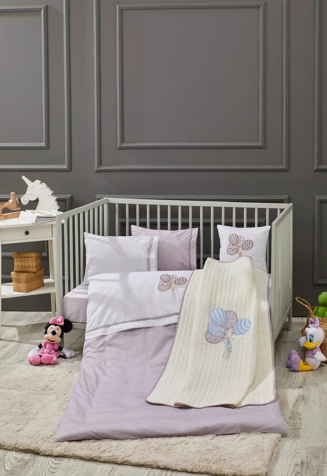 Coffret Housse de Couette Bébé Balloon - Light Brown