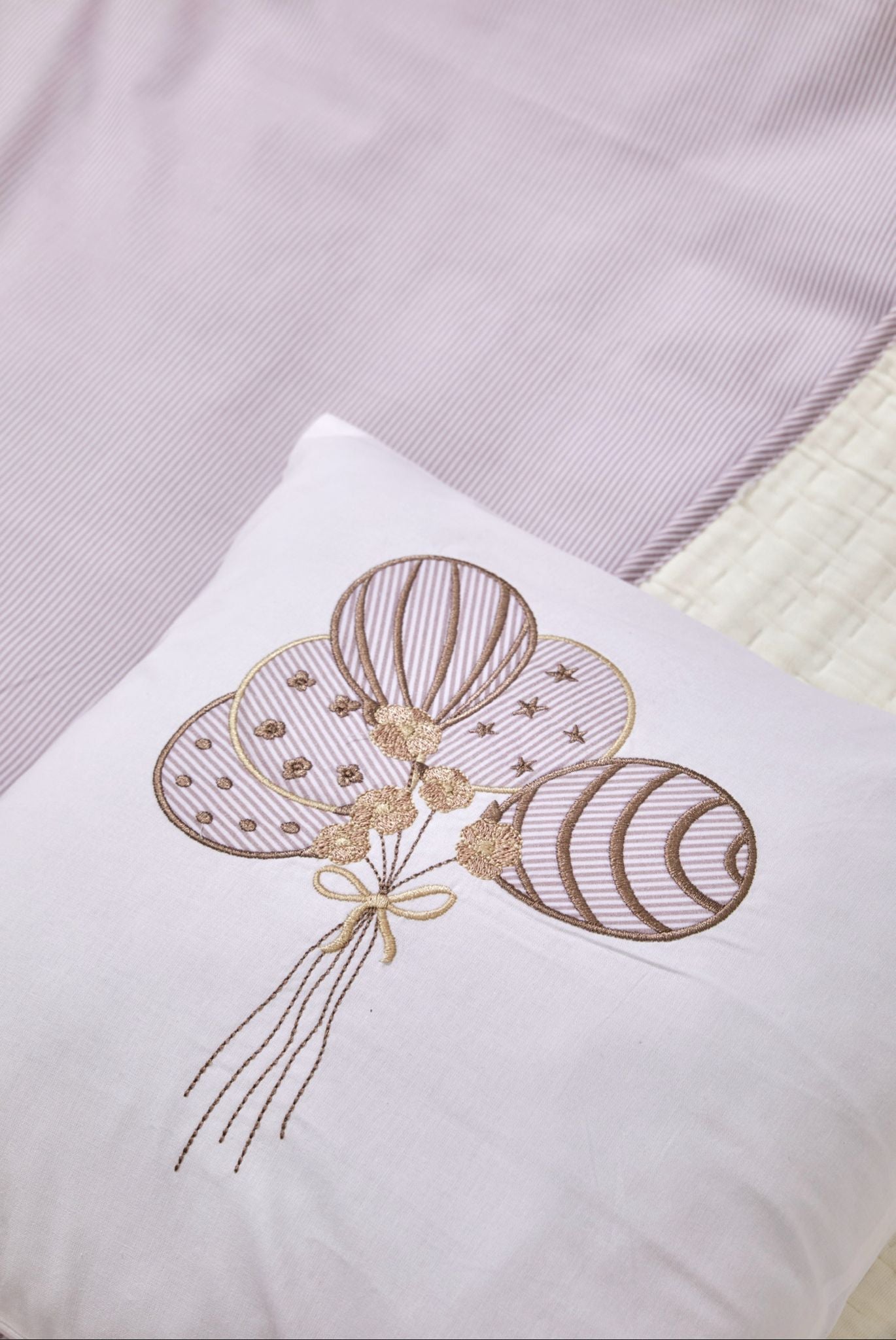 Coffret Housse de Couette Bébé Balloon - Light Brown