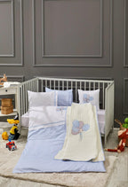 Coffret Housse de Couette Bébé Balloon - Blue