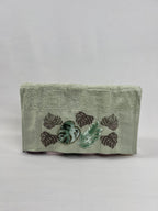 Lot de 6 essuie mains brodées en relief - Ece