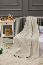 Couverture en Bambou Crown Réversible Bébé - Grey