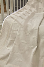 Couverture en Bambou Crown Réversible Bébé - Grey