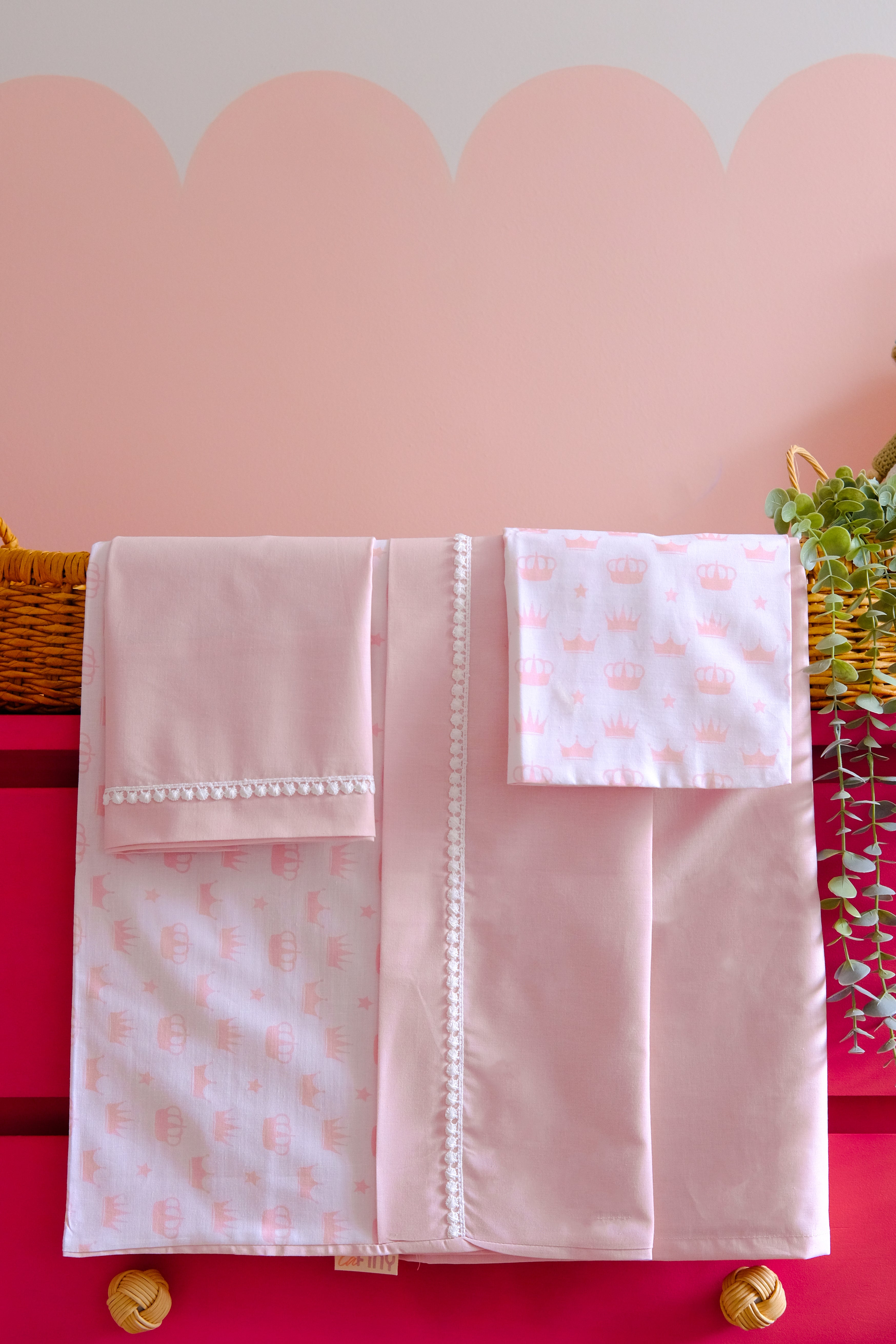 Coffret Housse de Couette Bébé Crown - Pink