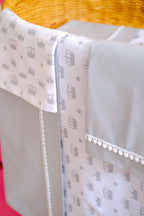Coffret Housse de Couette Bébé Crown - Grey