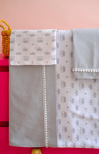 Coffret Housse de Couette Bébé Crown - Grey