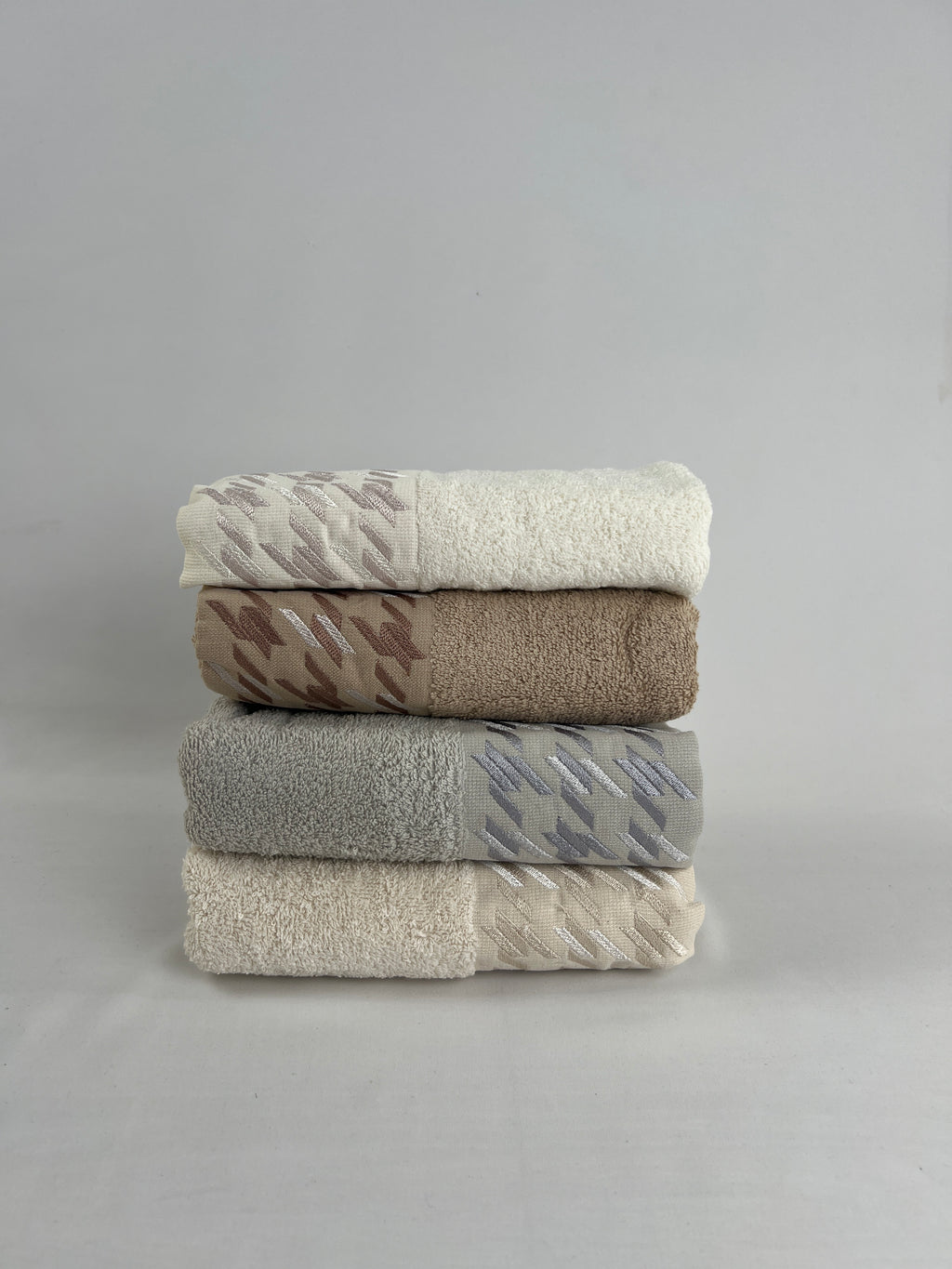 Lot de 4 serviettes d’invités Brodées