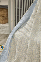 Couverture en Bambou Honeycomb Réversible Bébé - Blue