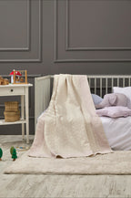 Couverture en Bambou Honeycomb Réversible Bébé - Pink