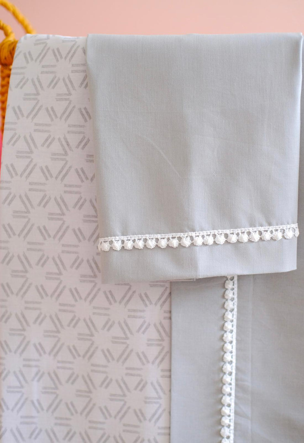 Coffret Housse de Couette Bébé Honeycomb - Grey