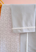 Coffret Housse de Couette Bébé Honeycomb - Grey