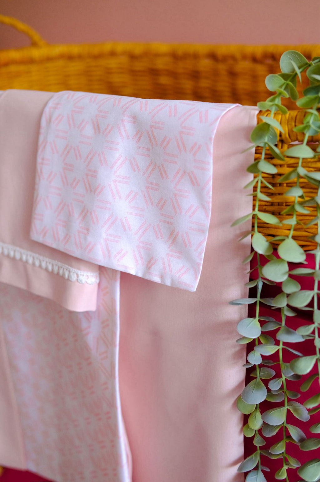 Coffret Housse de Couette Bébé Honeycomb - Pink