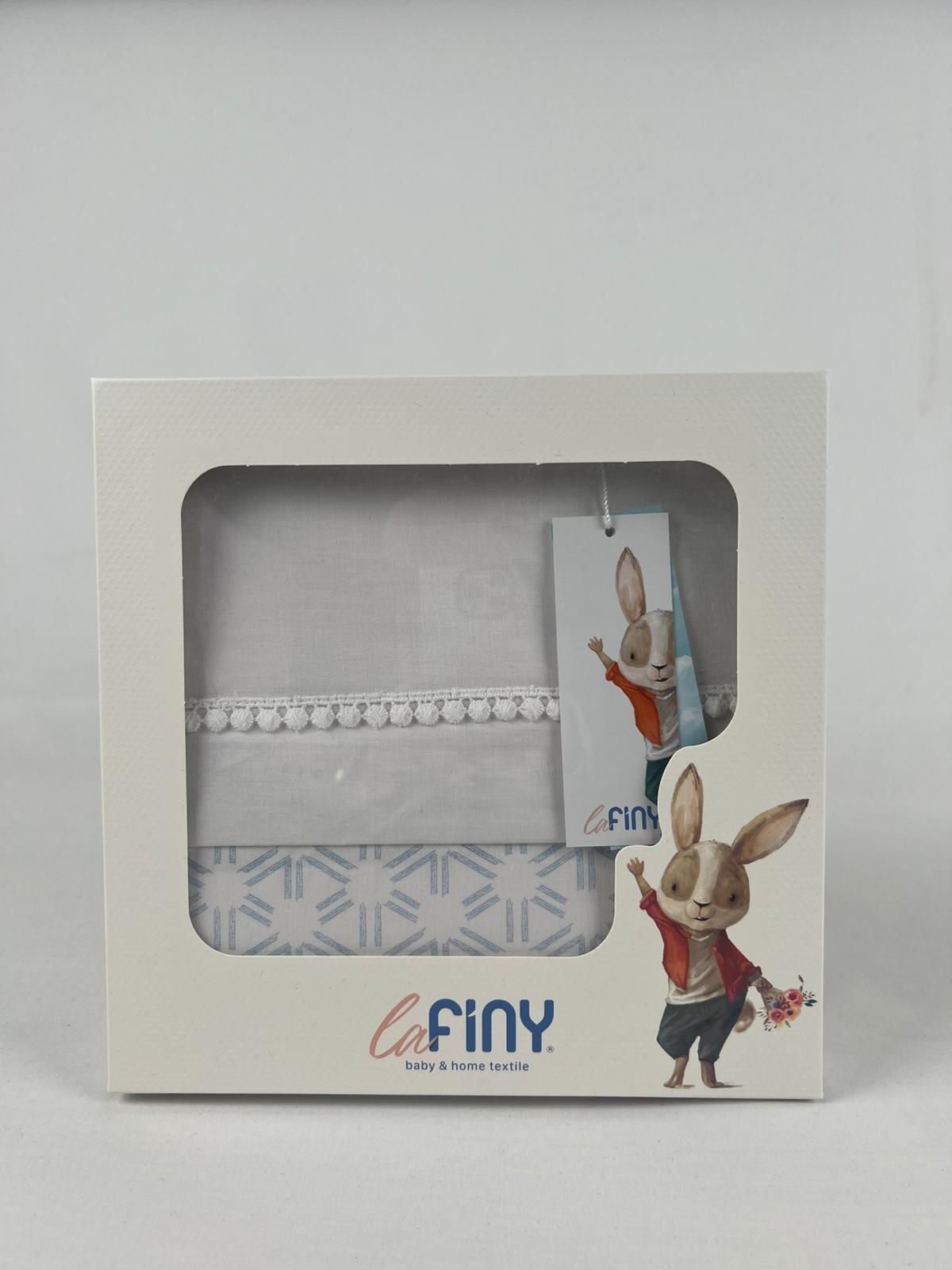 Coffret Housse de Couette Bébé Honeycomb - Grey