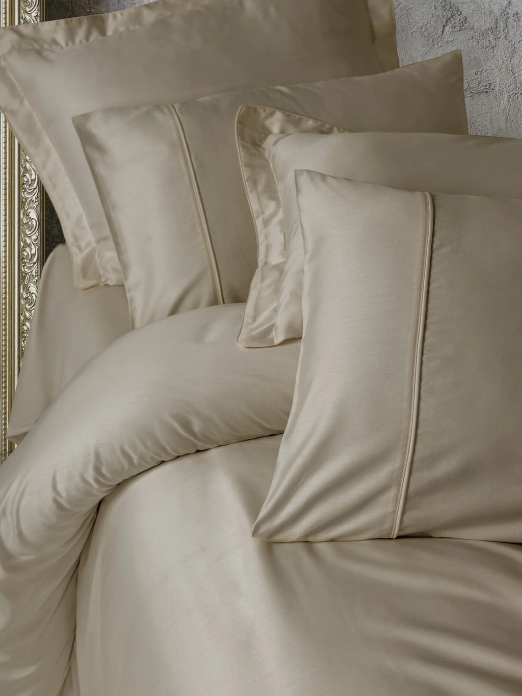 Linge de Lit Silky Satin 2 personnes - Beige