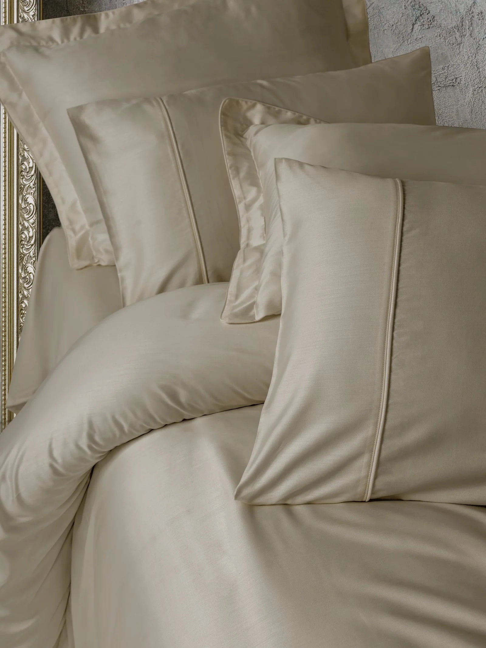 Linge de Lit Silky Satin 2 personnes - Beige