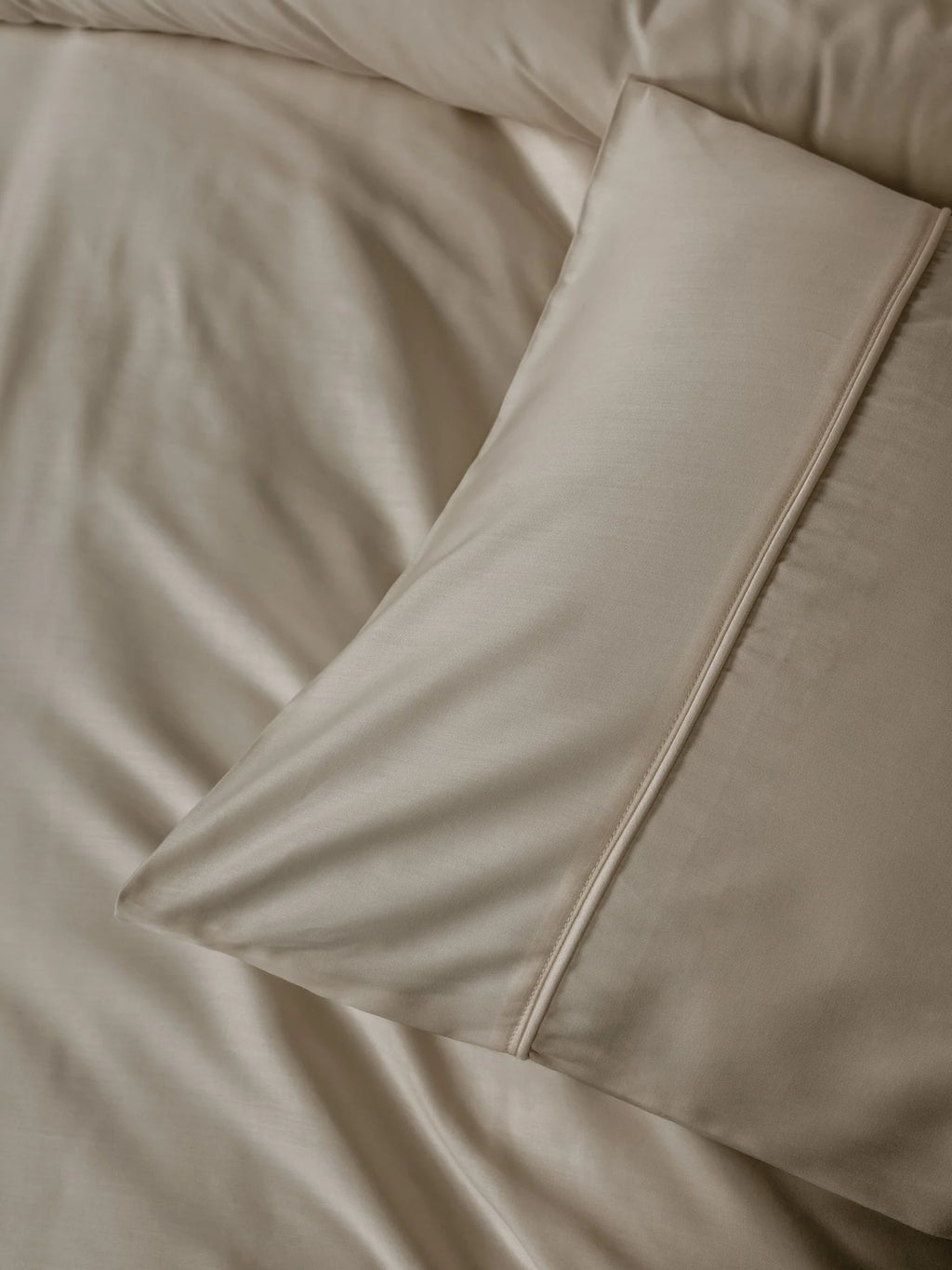 Linge de Lit Silky Satin 2 personnes - Beige