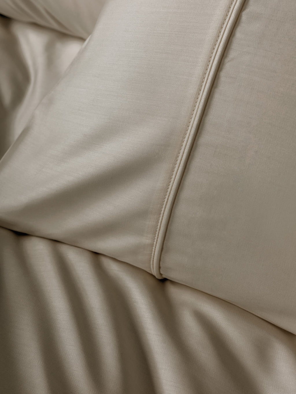 Linge de Lit Silky Satin 2 personnes - Beige