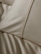 Linge de Lit Silky Satin 2 personnes - Beige