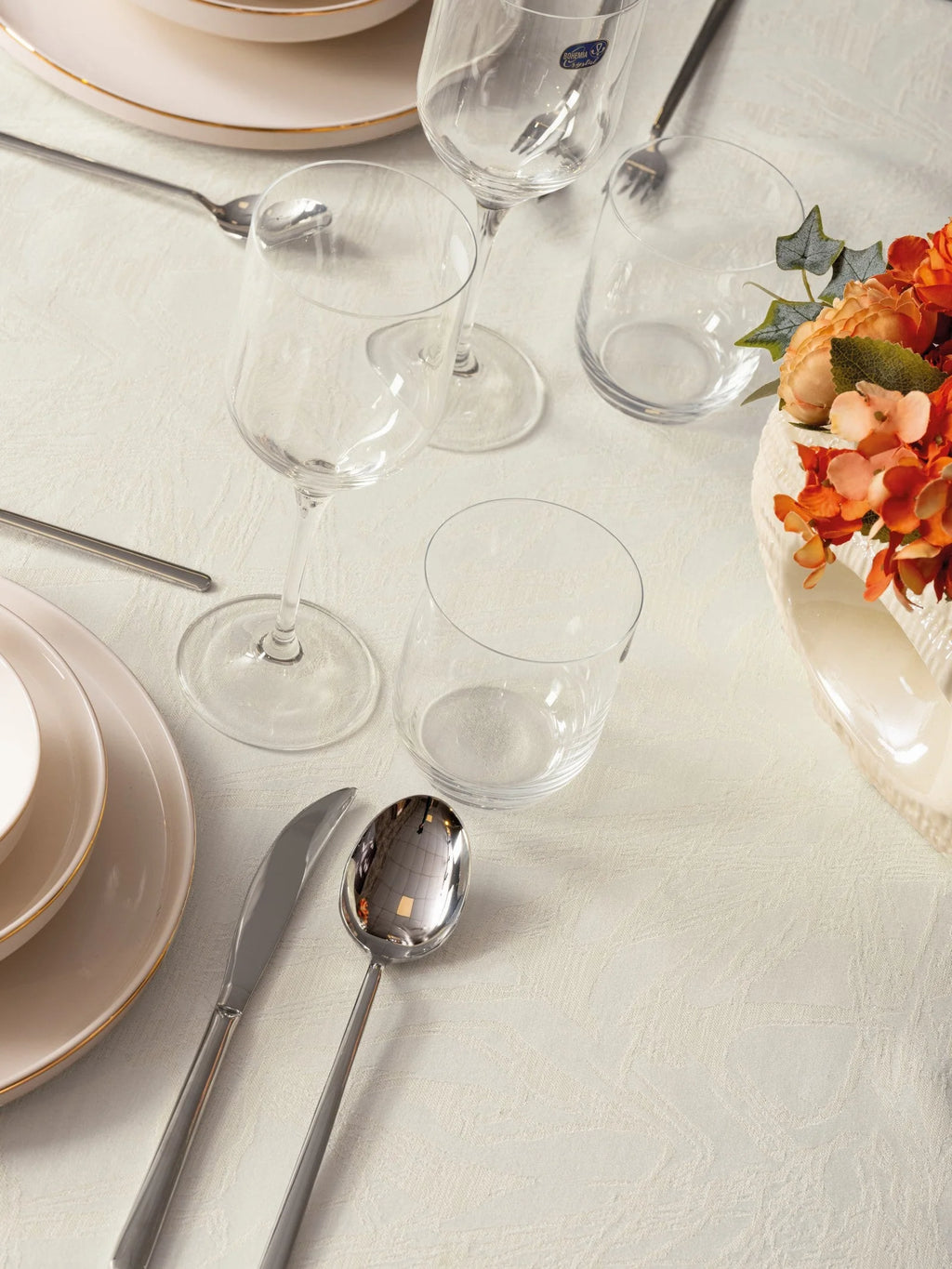 Nappe de Table Jaquard Lavinia - Ivoire