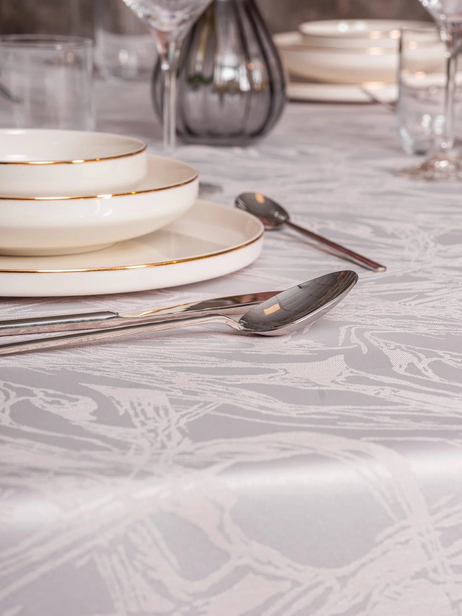 Nappe de Table Jaquard Lavinia - Lavande