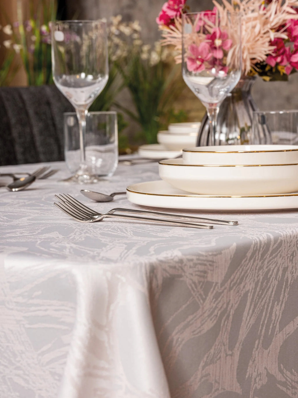 Nappe de Table Jaquard Lavinia - Lavande