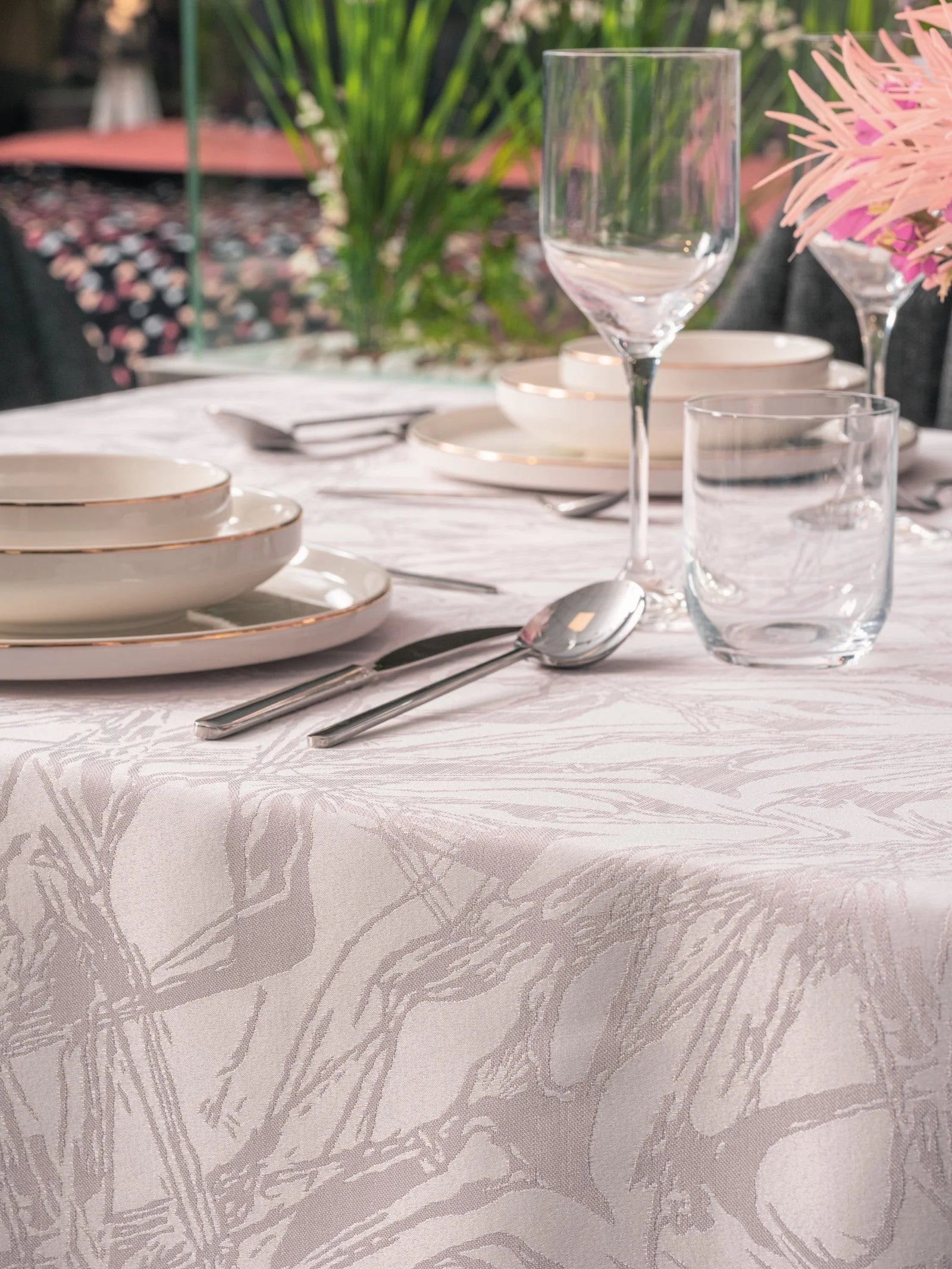 Nappe de Table Jaquard Lavinia - Lavande