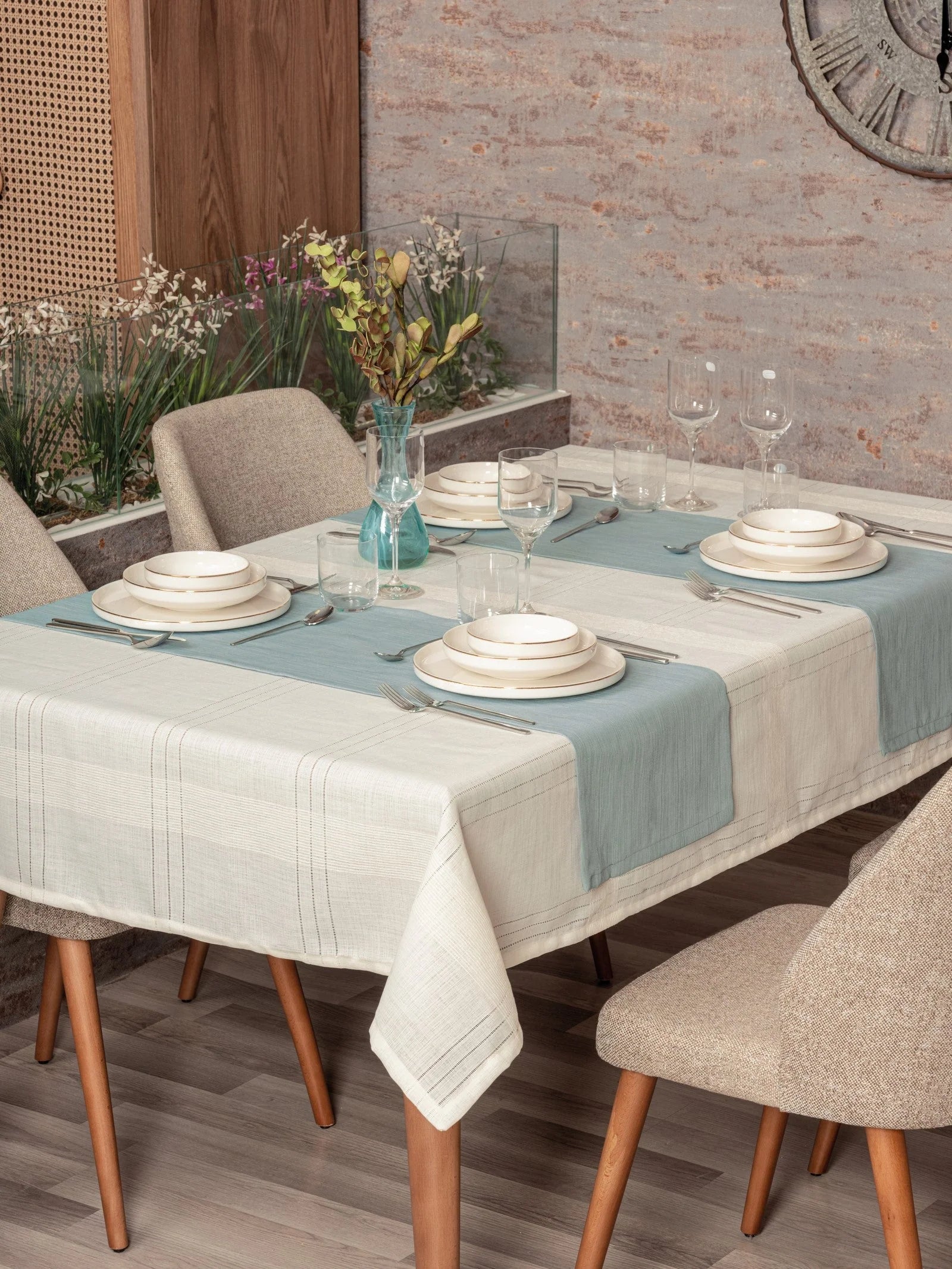 Ensemble Nappe et Serviettes de Table Antique - Jasmine