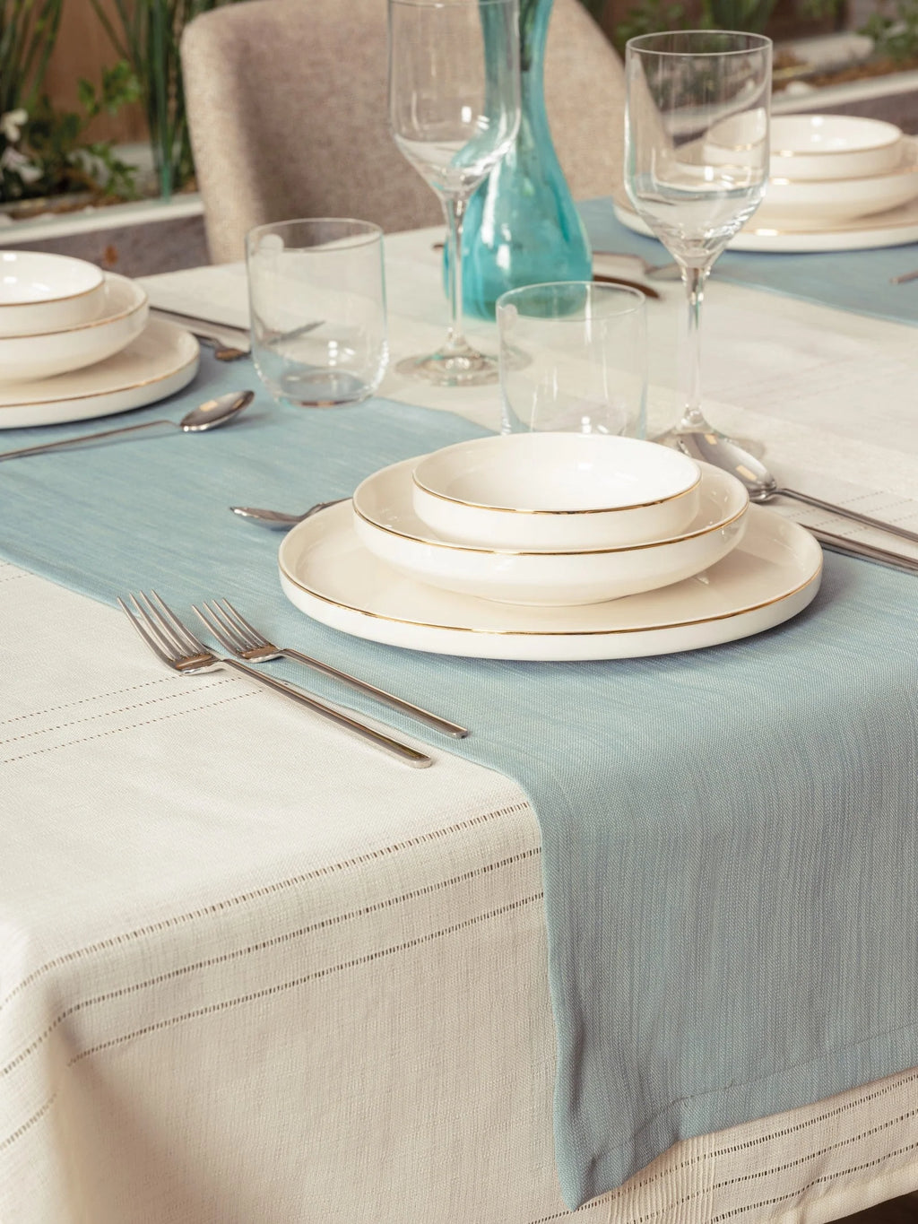 Ensemble Nappe et Serviettes de Table Antique - Jasmine