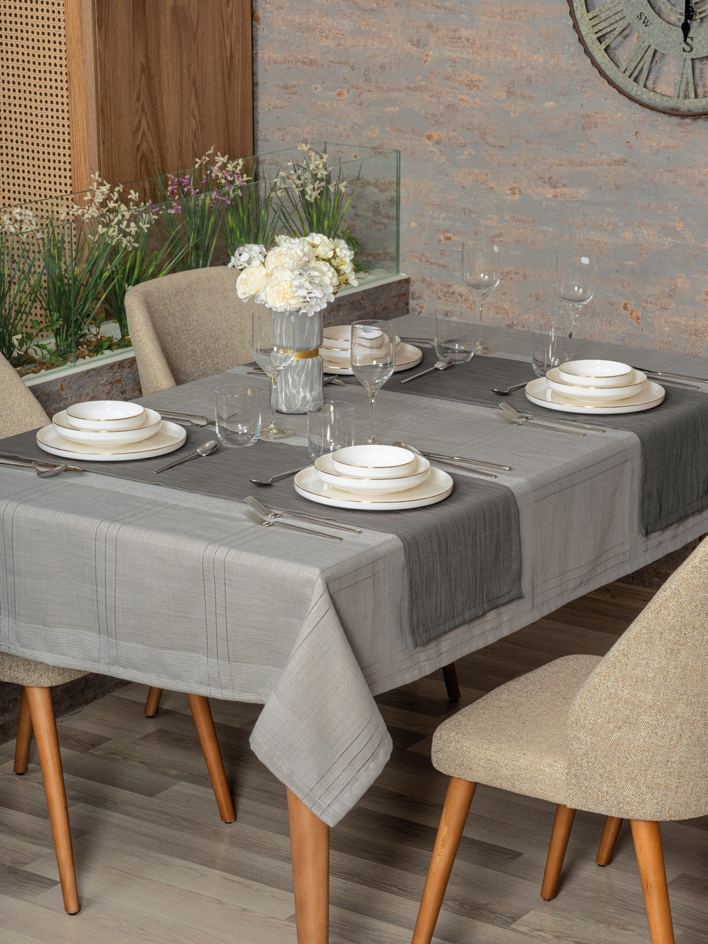 Enesemble Nappe et Serviettes de Table Antique - Jasmine