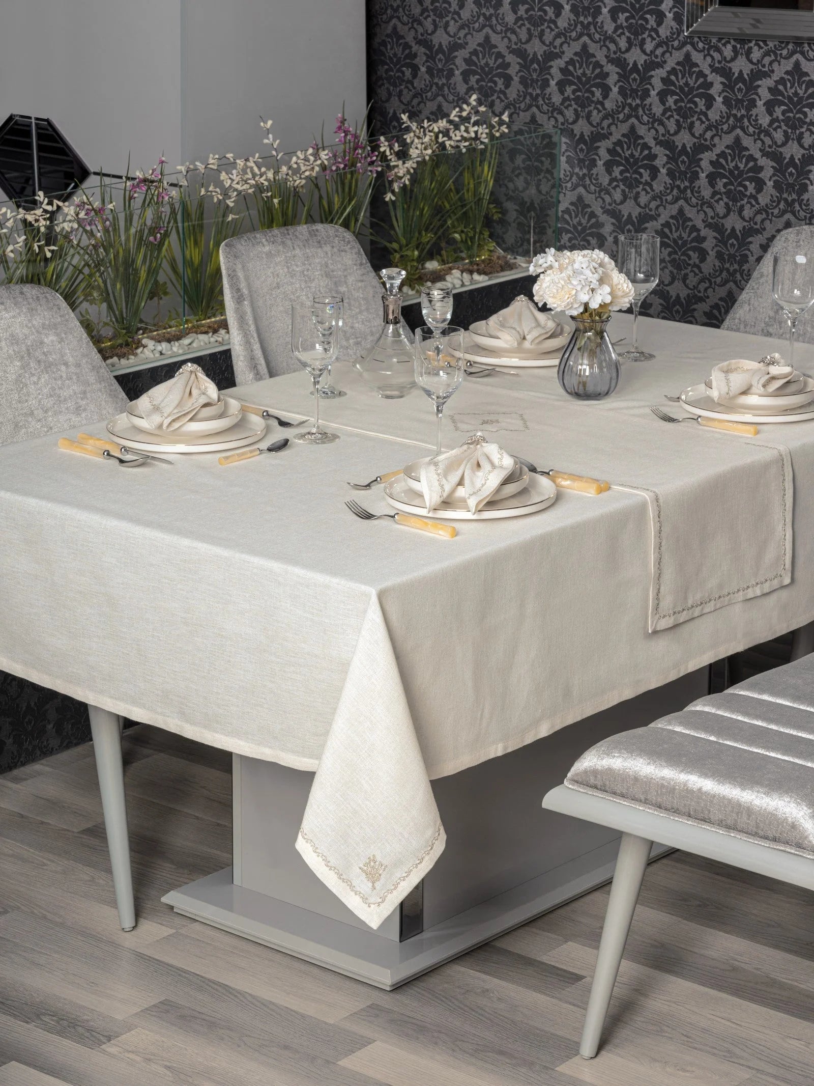 Ensemble Nappe et Serviettes de Table Linen - Pera