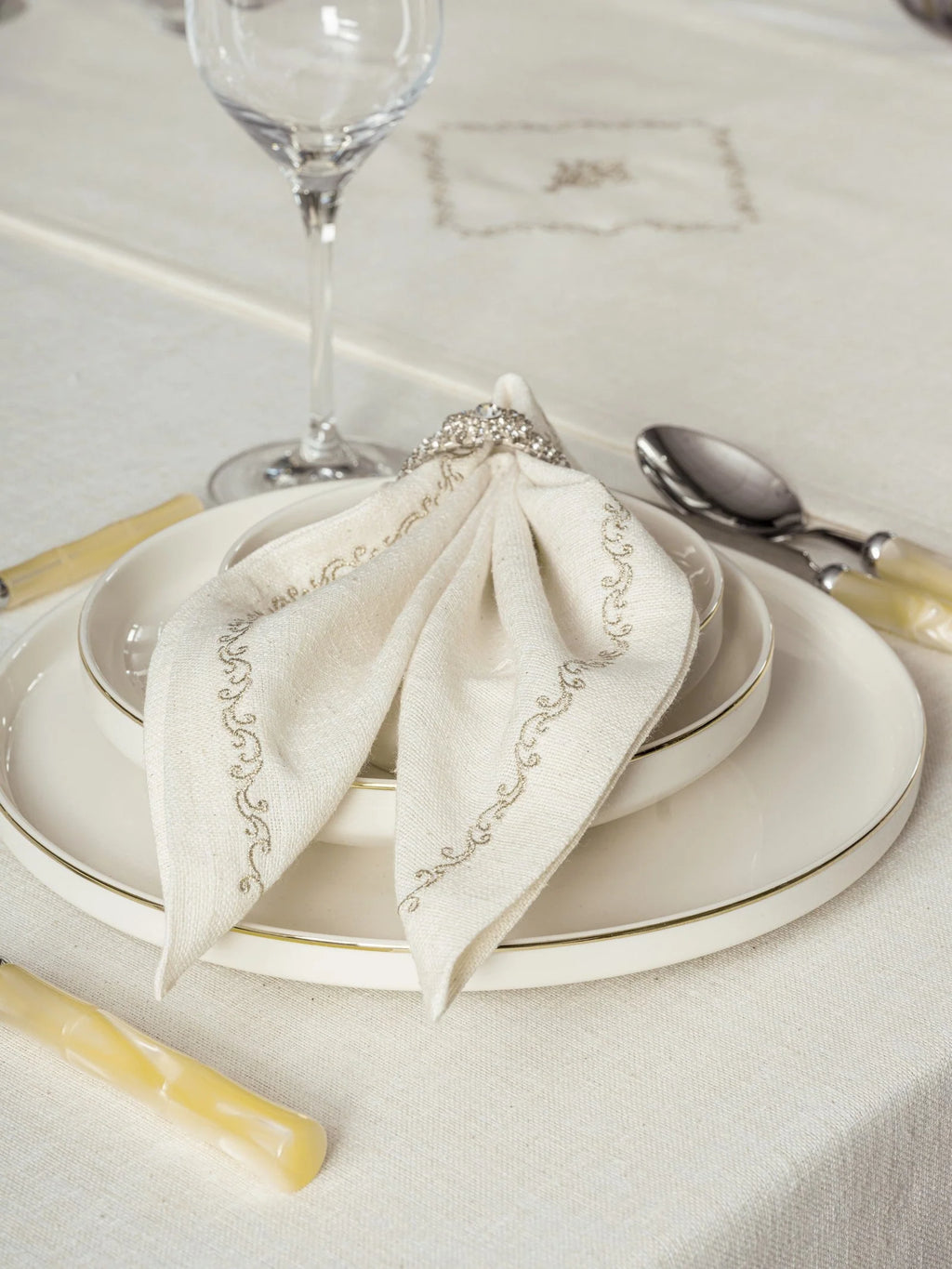 Ensemble Nappe et Serviettes de Table Linen - Pera