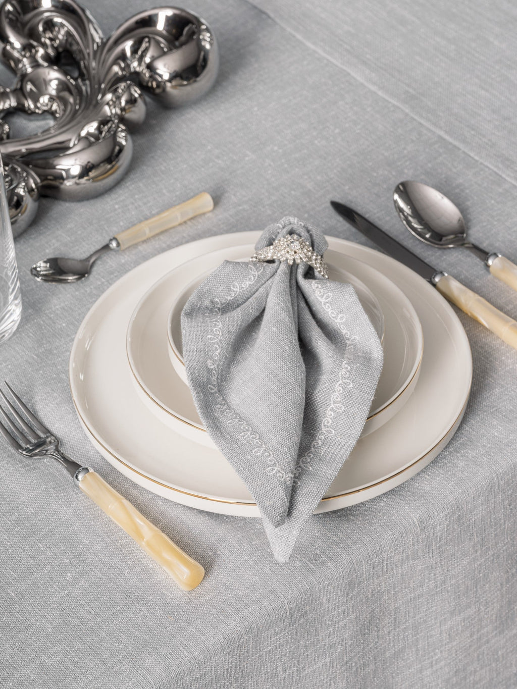 Ensemble Nappe et Serviettes de Table Linen - Pera