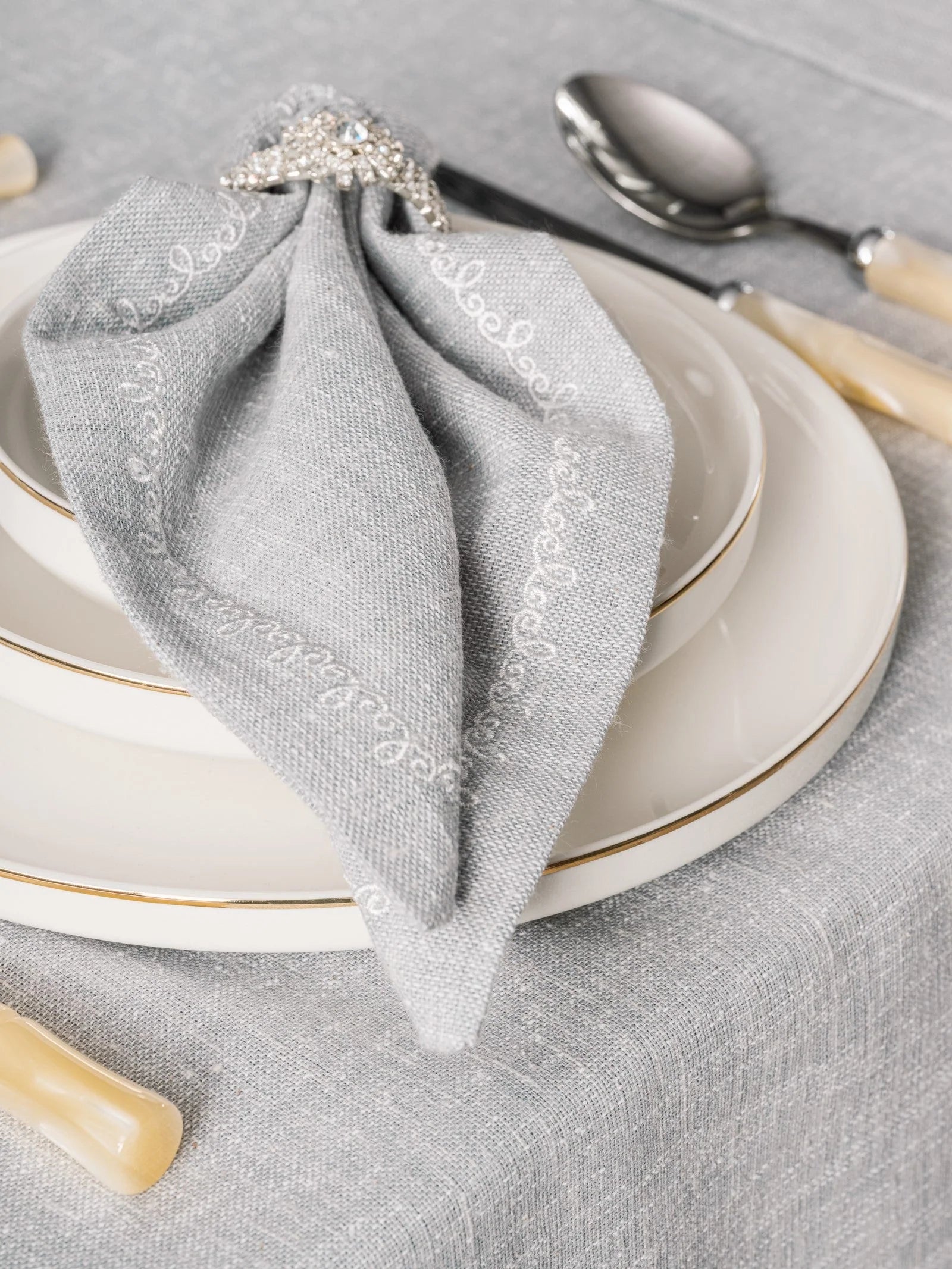 Ensemble Nappe et Serviettes de Table Linen - Pera