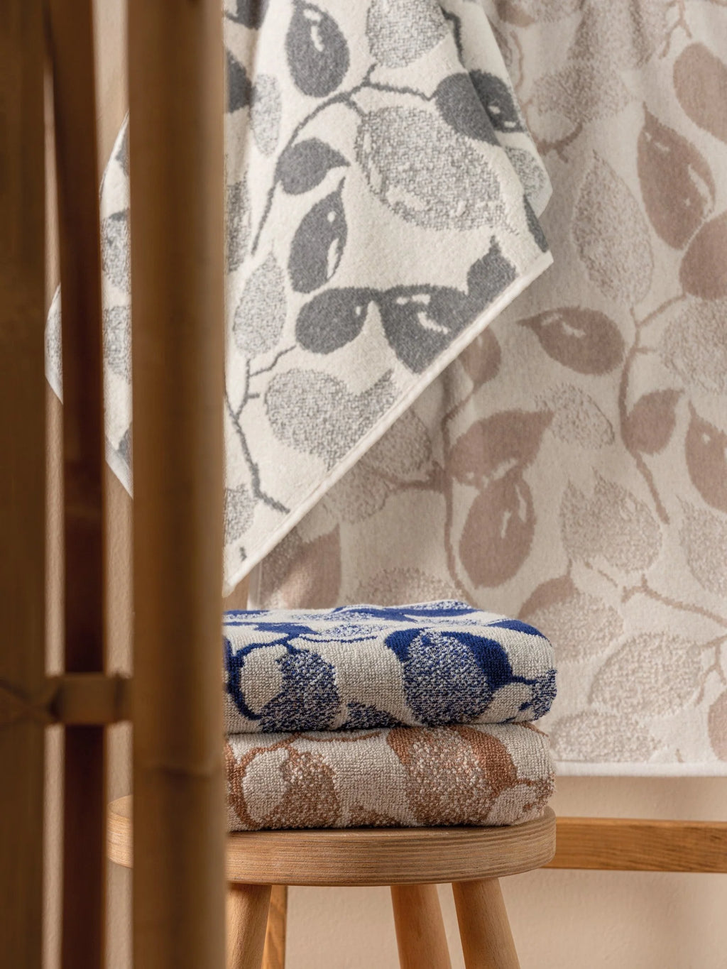 Lot de 4 Serviettes de Toilette Scandinaves Jacquard - Kelda