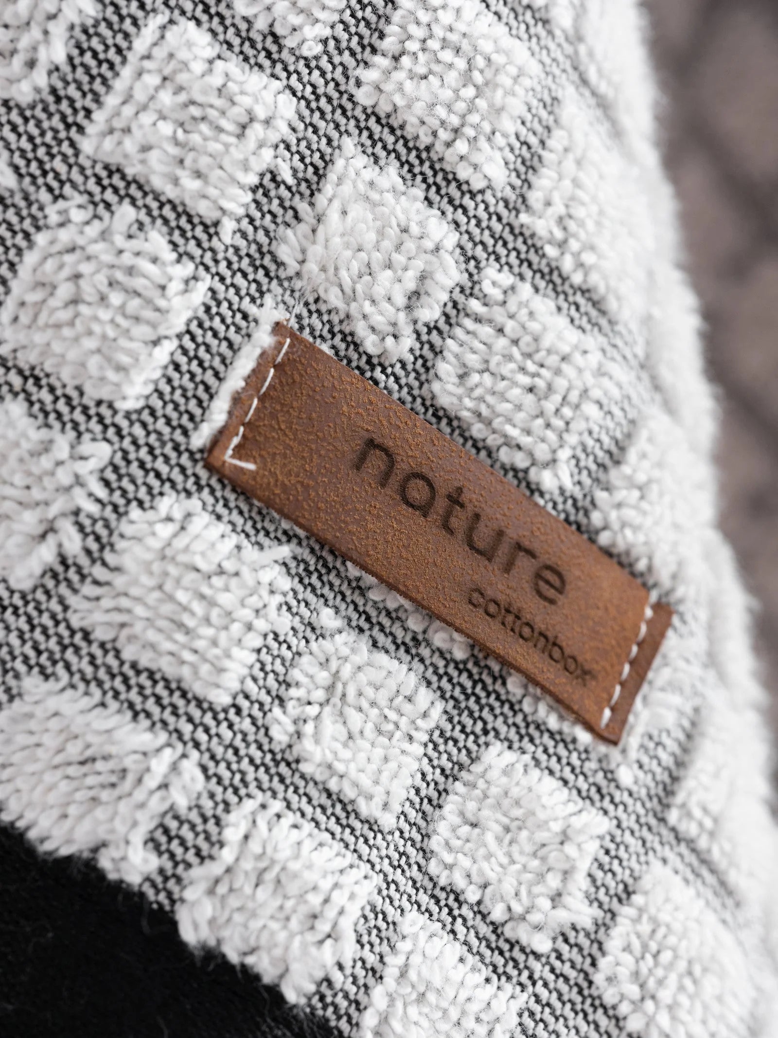 Lot de 4 Serviettes de Toilette Jacquard - Nature