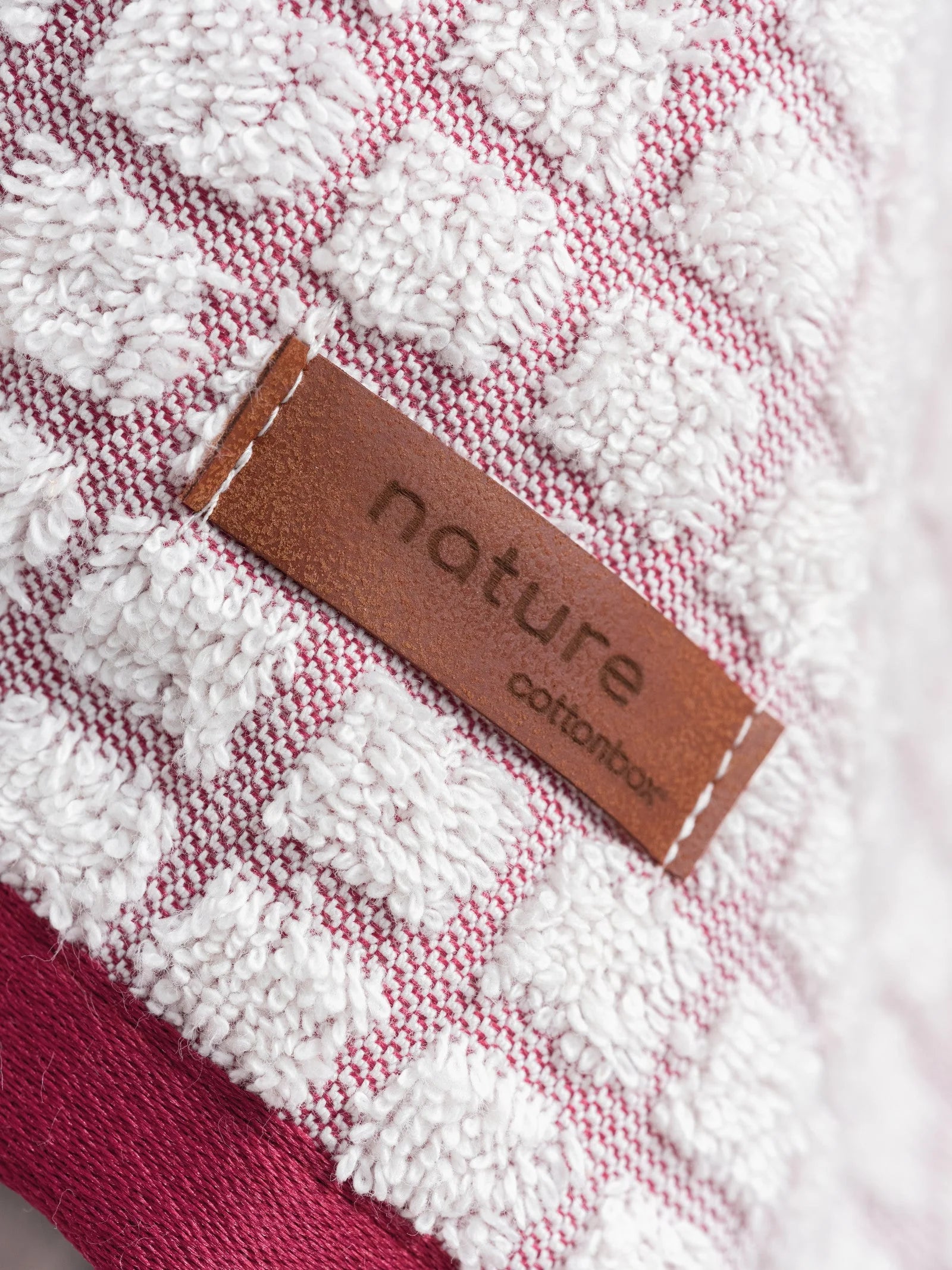 Lot de 4 Serviettes de Toilette Jacquard - Nature