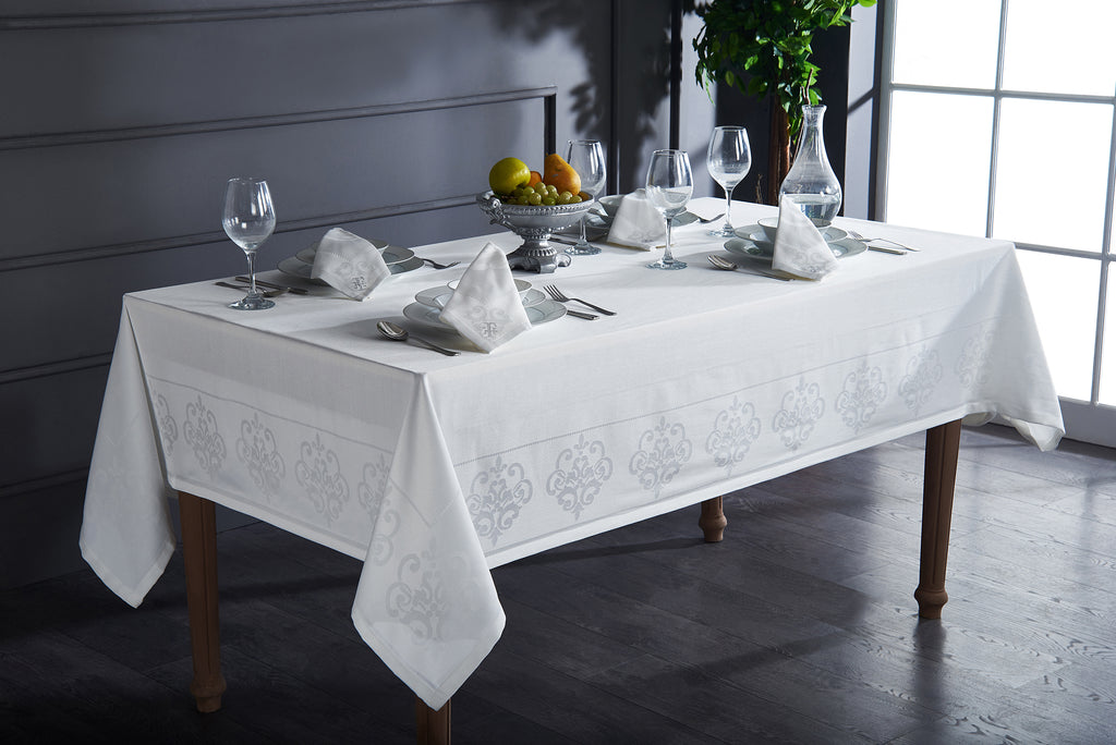 Ensemble Nappe et Serviettes de Table Irina - Cream