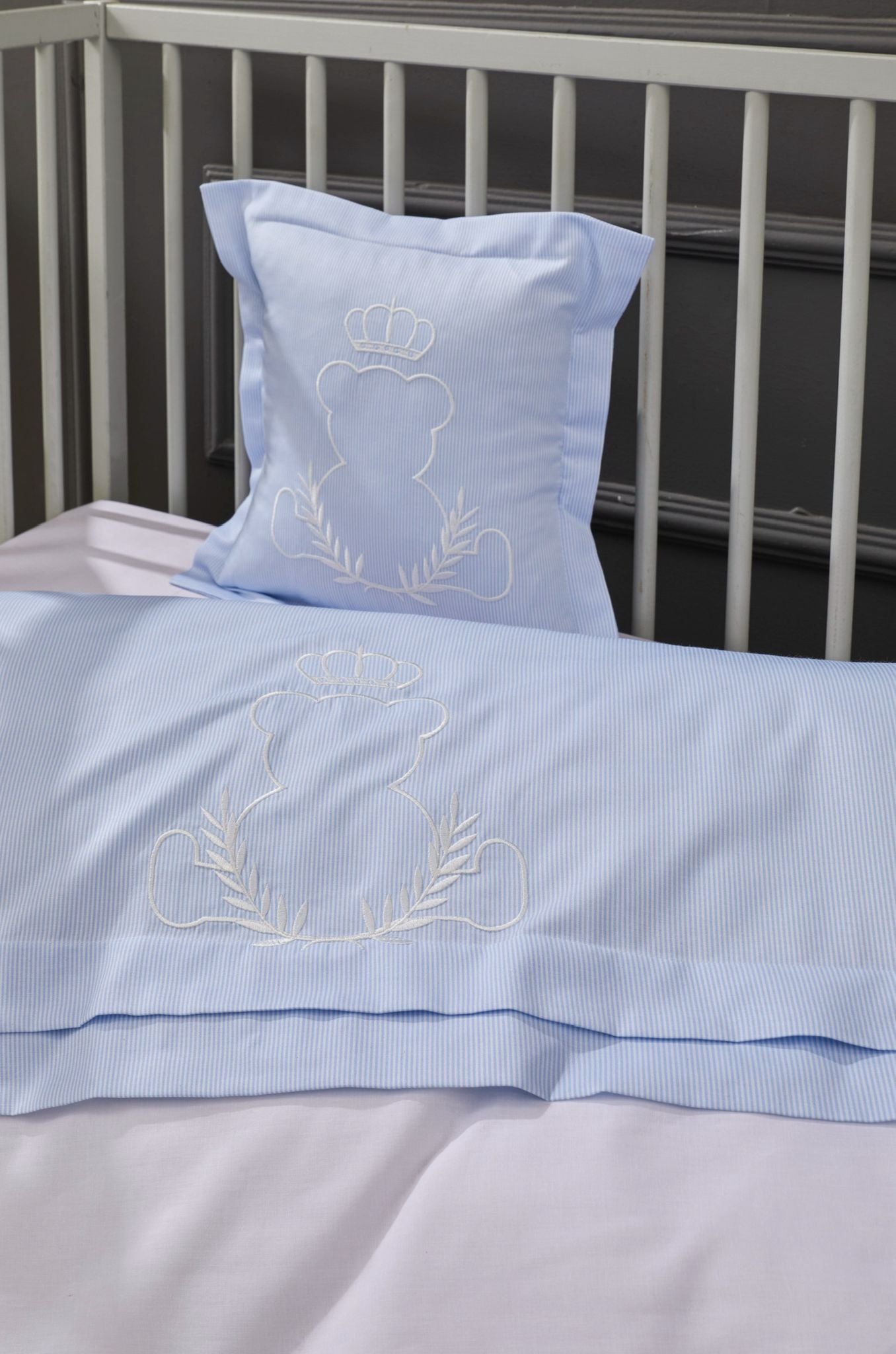 Coffret Housse de Couette Bébé King Bear - Blue