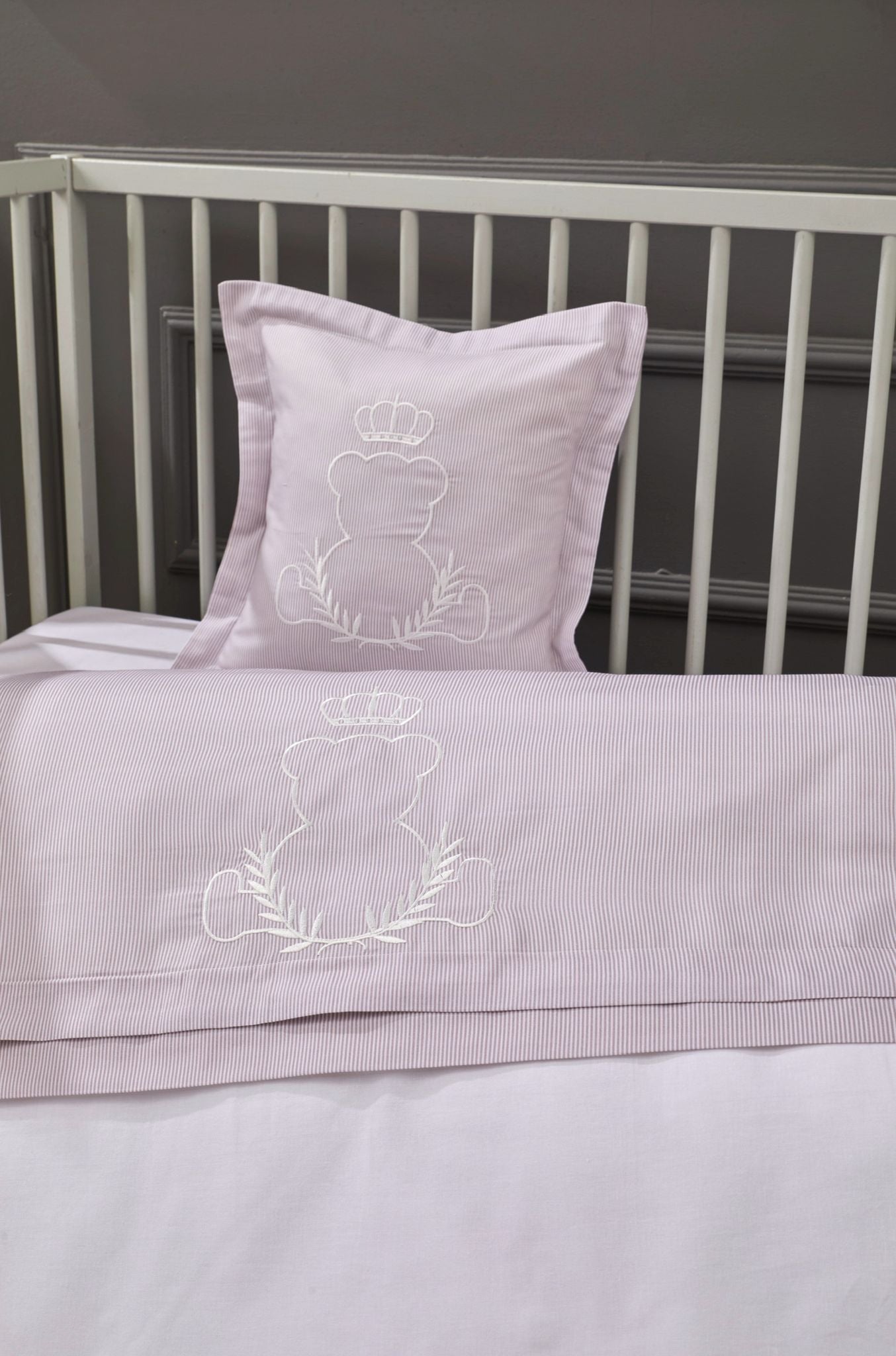 Coffret Housse de Couette Bébé King Bear - Light Brown