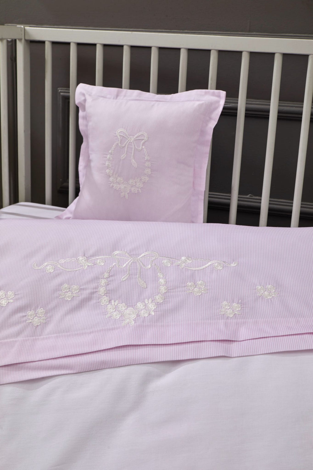 Coffret Housse de Couette Bébé Laurel Bow - Pink
