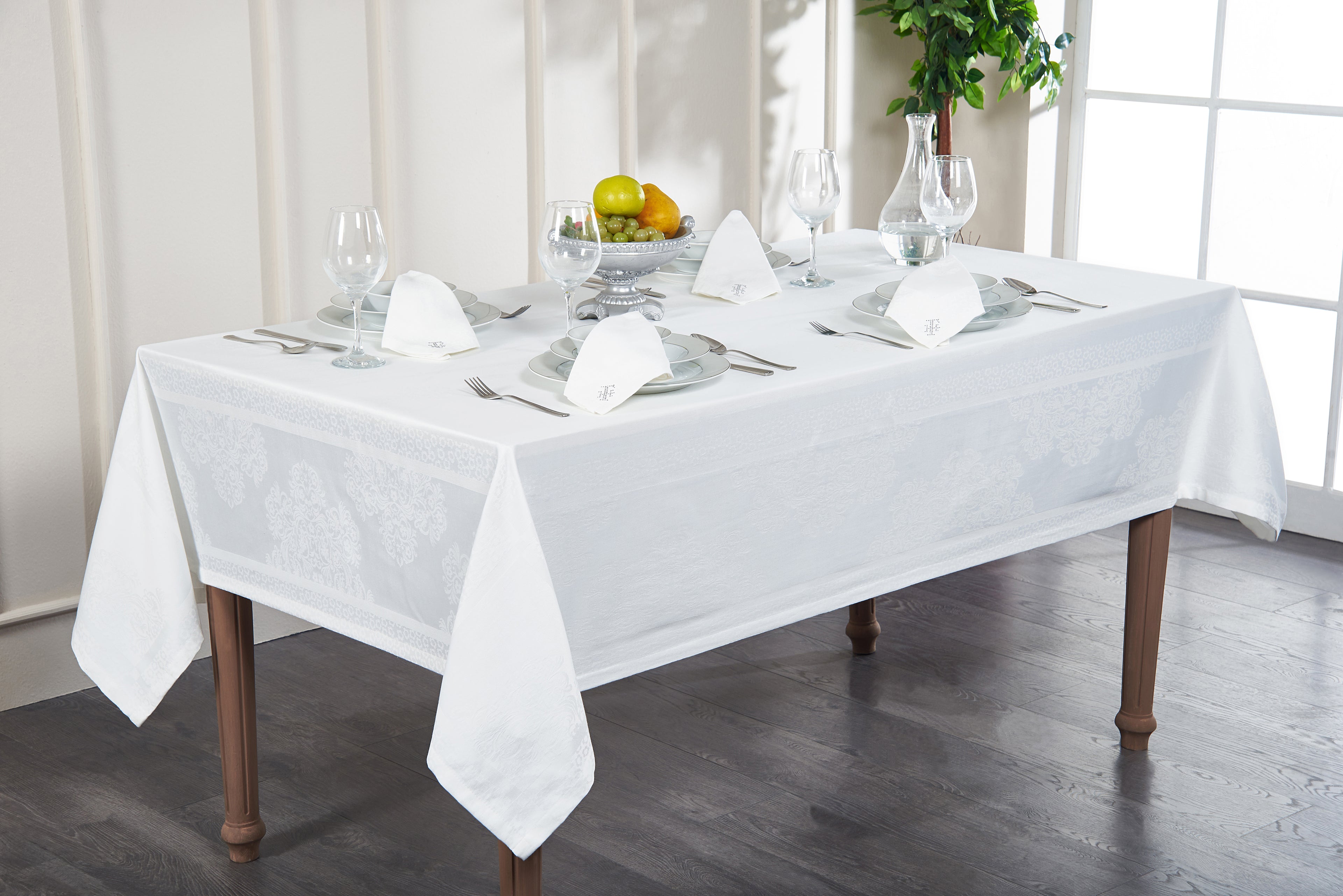 Ensemble Nappe et Serviettes de Table Milana - Cream