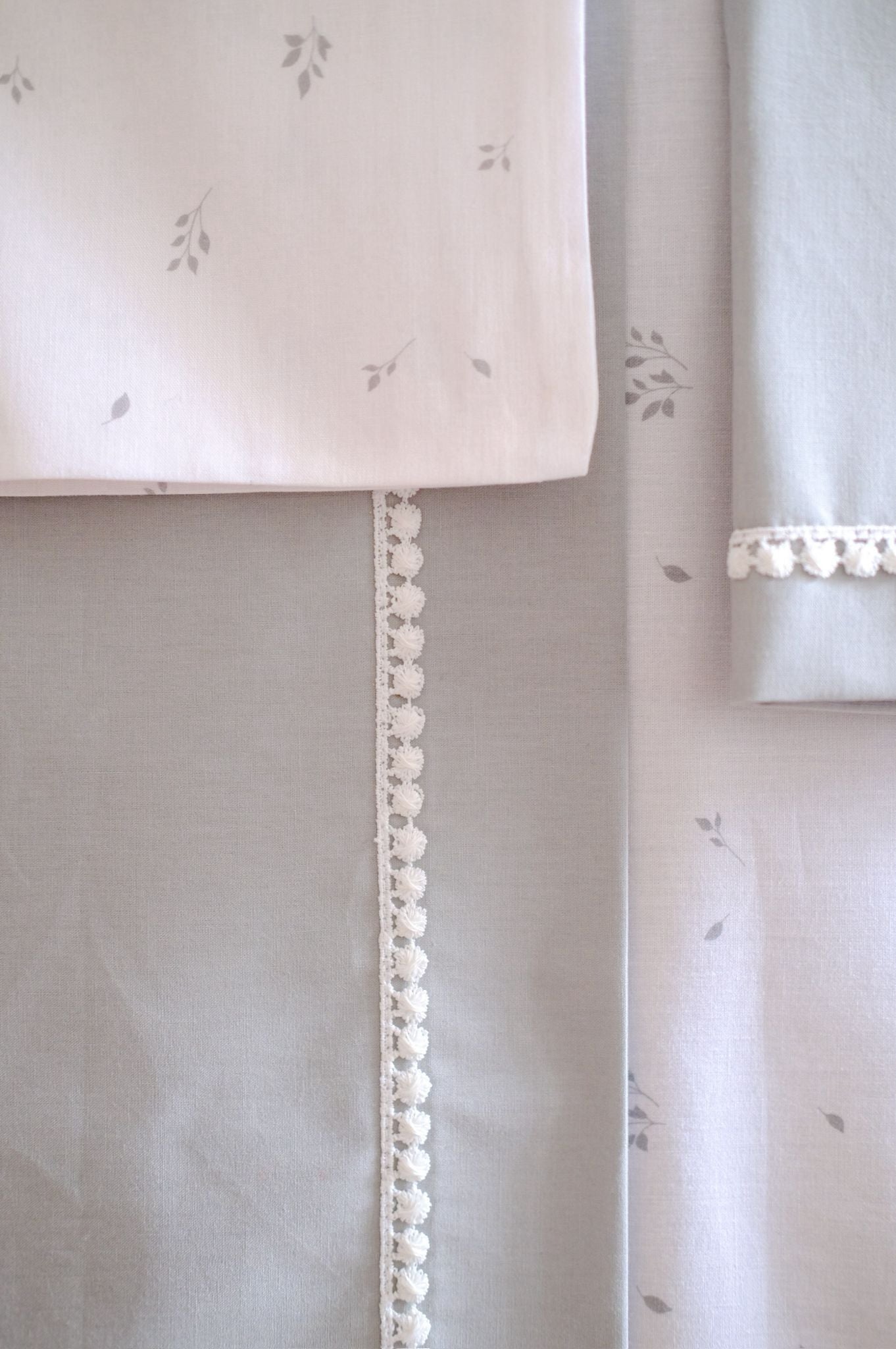 Coffret Housse de Couette Bébé Petal - Grey