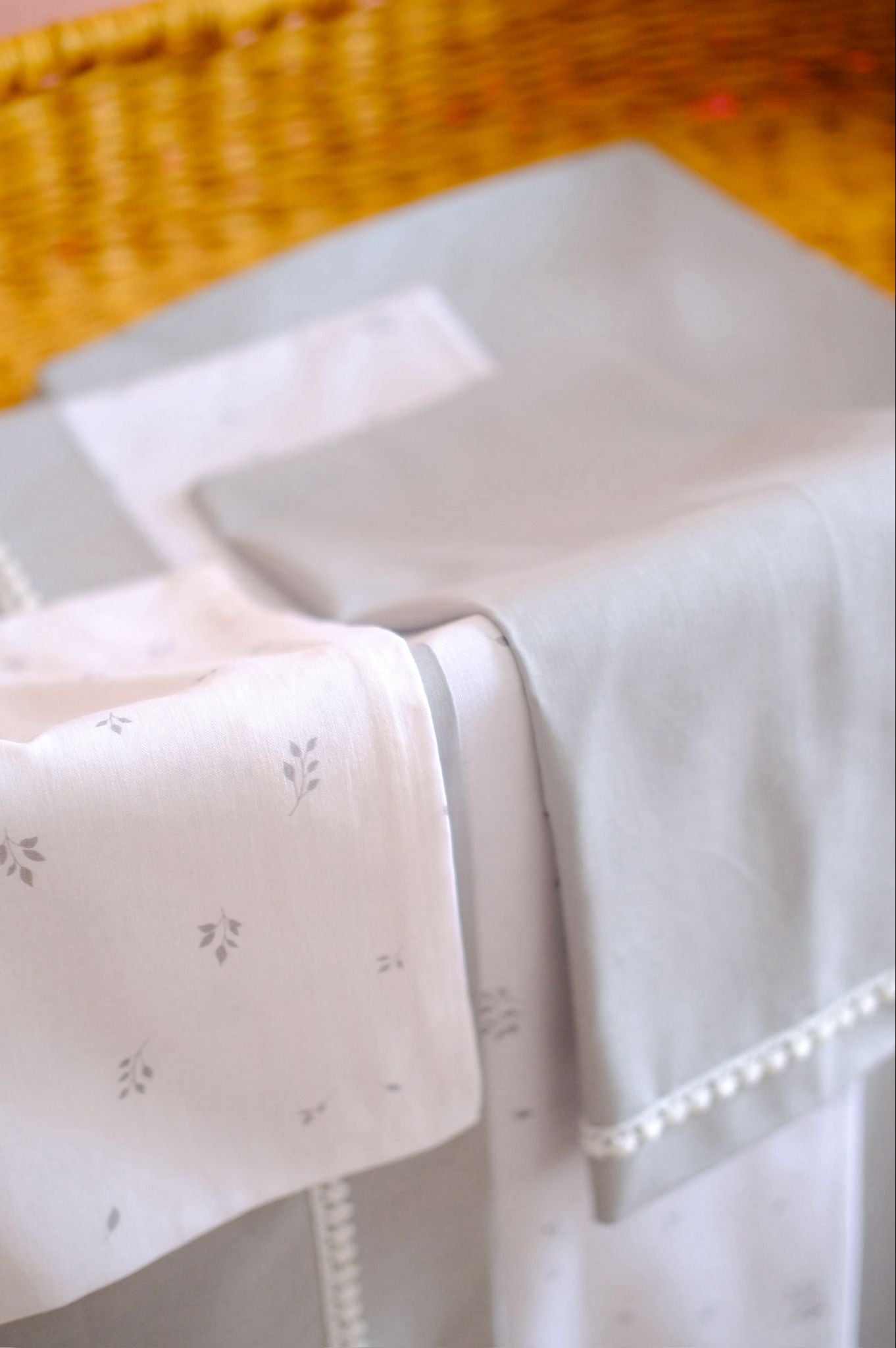 Coffret Housse de Couette Bébé Petal - Grey