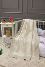 Couverture en Bambou Petal Réversible Bébé - Grey