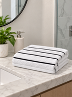 Serviette de toilette ultra douce - Black Stripes
