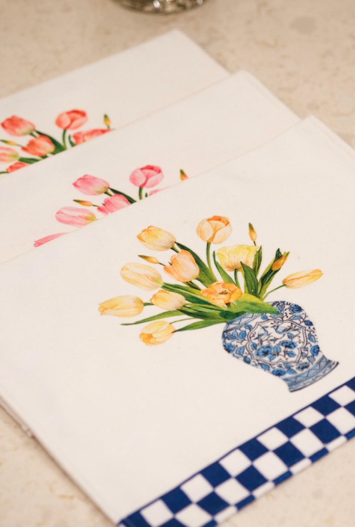 Lot de 3 Serviettes de Cuisine Nily - Tulip