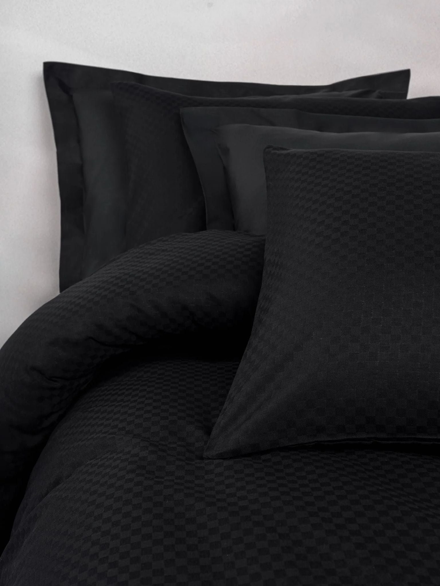 Linge de Lit 2 personnes Plaid - Noir