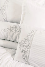 Linge de Lit Satin Brodée 2 personnes - Genny